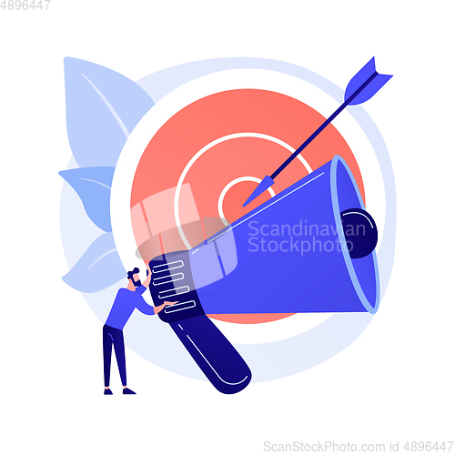 Image of Targeted advertisement campaign vector concept metaphor.