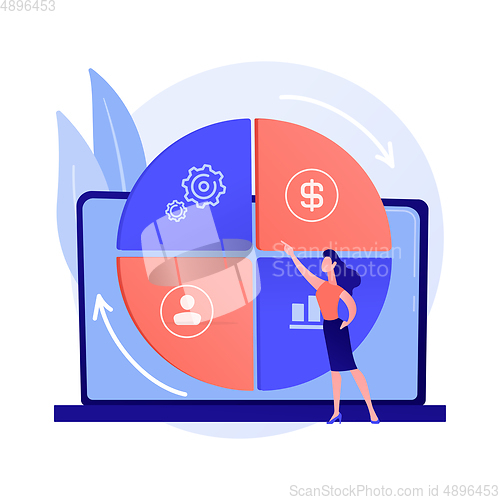 Image of Balanced scorecard vector concept metaphor