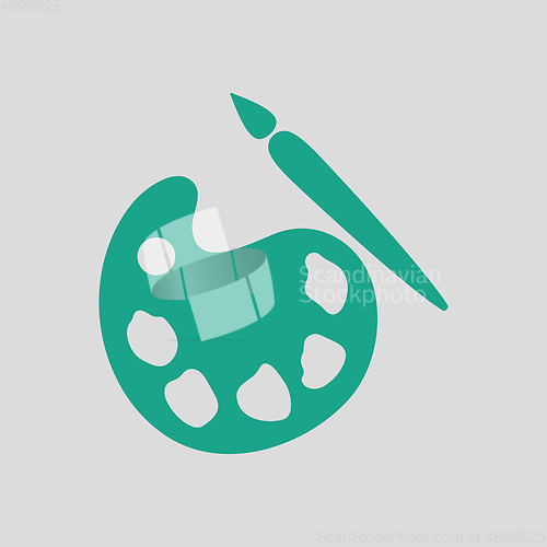 Image of School palette with brush icon