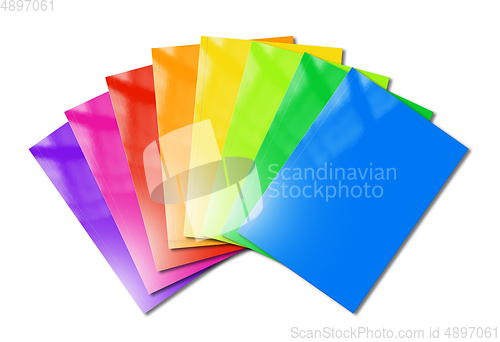 Image of Multi color booklets range mockup on white background