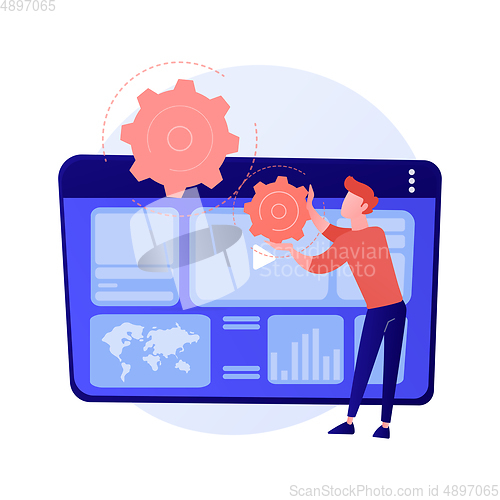 Image of Internet advertising analytics vector concept metaphor.