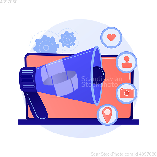 Image of Social media ad vector concept metaphor.