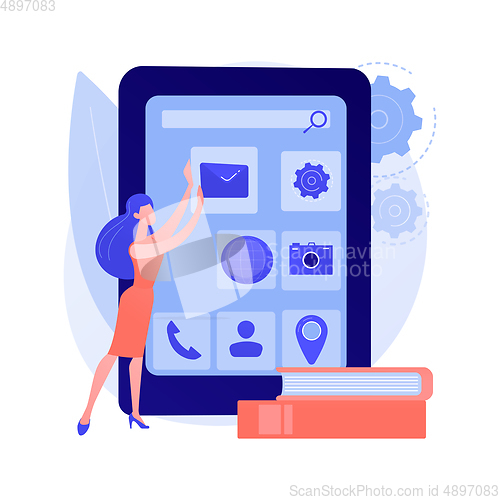 Image of Mobile app development courses vector concept metaphor