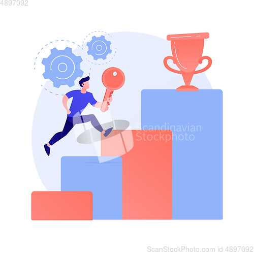 Image of Key to success vector concept metaphor