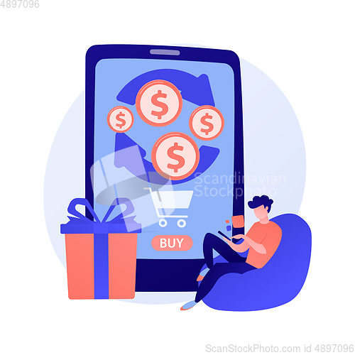 Image of Mobile banking vector concept metaphor