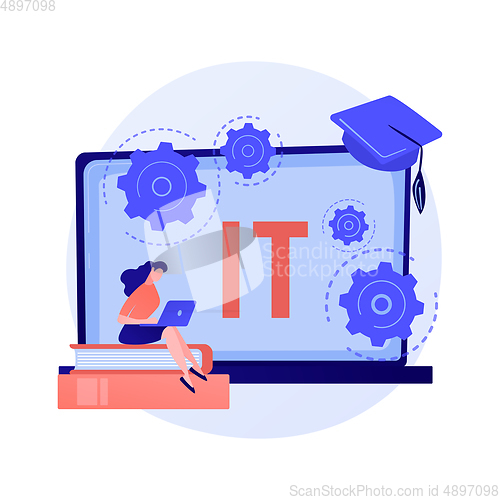 Image of Information technology courses vector concept metaphor