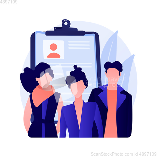 Image of Company staff, coworkers team vector concept metaphor.