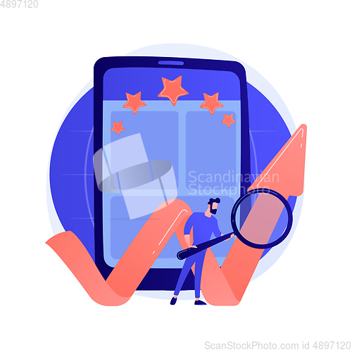 Image of Mobile app rating vector concept metaphor.