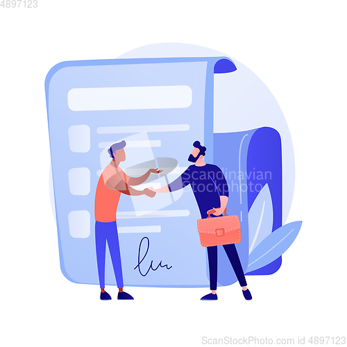 Image of Signing contract vector concept metaphor