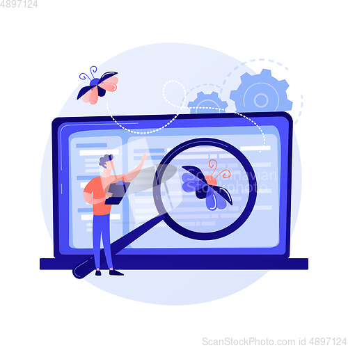 Image of Software testing vector concept metaphor