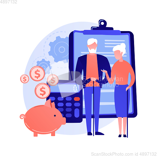 Image of Retirement preparation vector concept metaphor