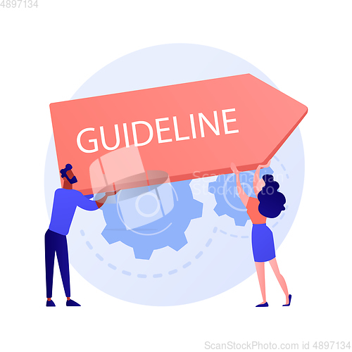 Image of Guideline and regulation vector concept metaphor.