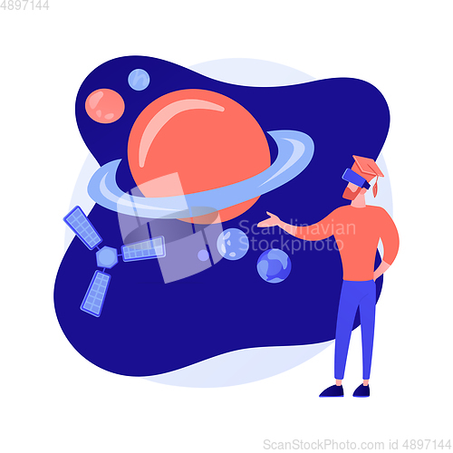 Image of VR space exploration vector concept metaphor