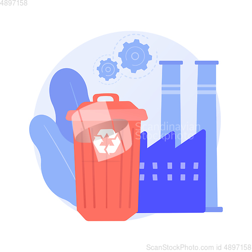 Image of Paper waste bin vector concept metaphor.