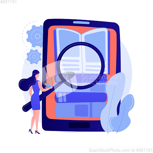 Image of Ebooks collection vector concept metaphor.