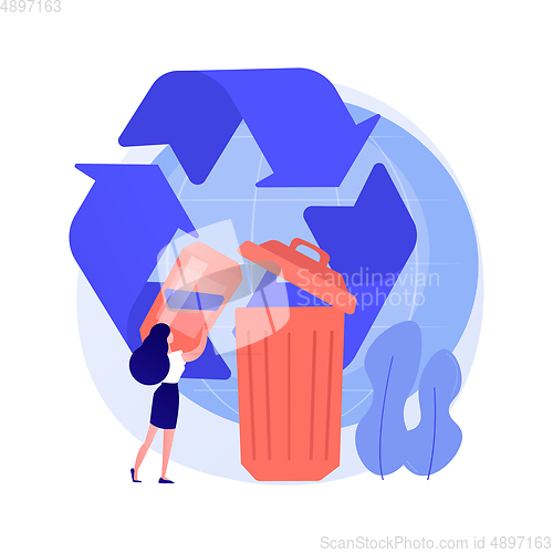 Image of Bin for recyclable waste vector concept metaphor.