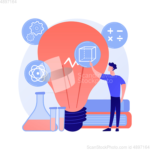 Image of STEM education vector concept metaphor