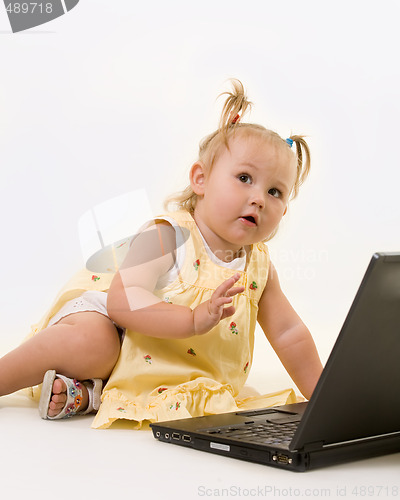 Image of Baby on laptop