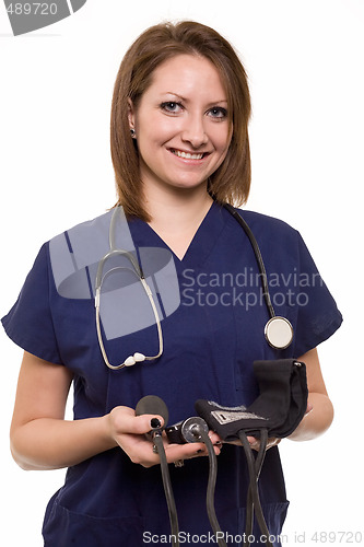 Image of Friendly doctor nurse