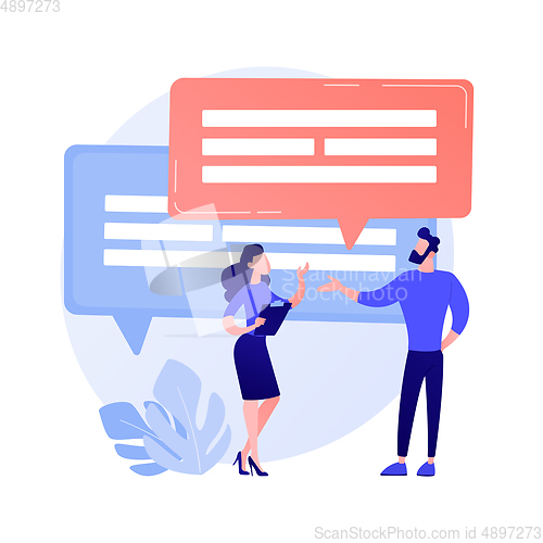 Image of Business discussion vector concept metaphor