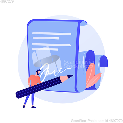 Image of Contract signing vector concept metaphor