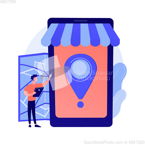 Image of Mobile shopping vector concept metaphor