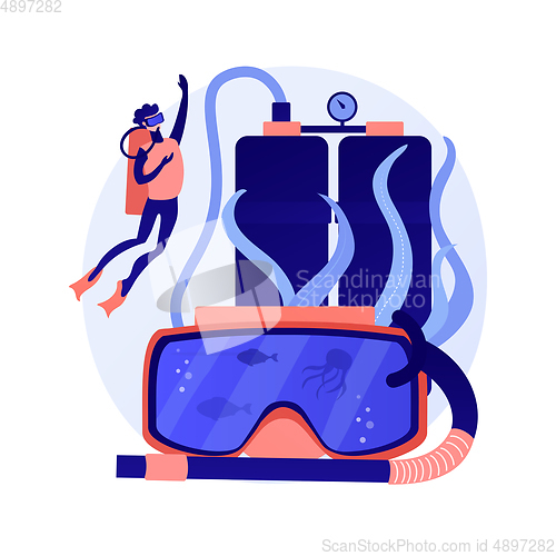 Image of Diving school vector concept metaphor