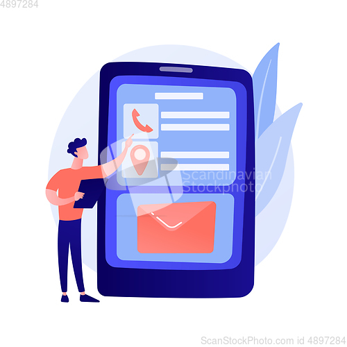 Image of Mobile messaging vector concept metaphor