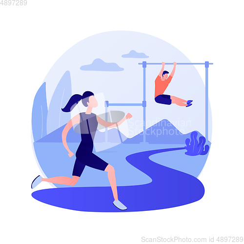 Image of Outdoor workout vector concept metaphor