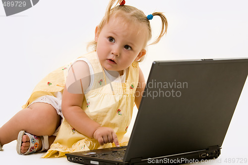 Image of Baby on laptop