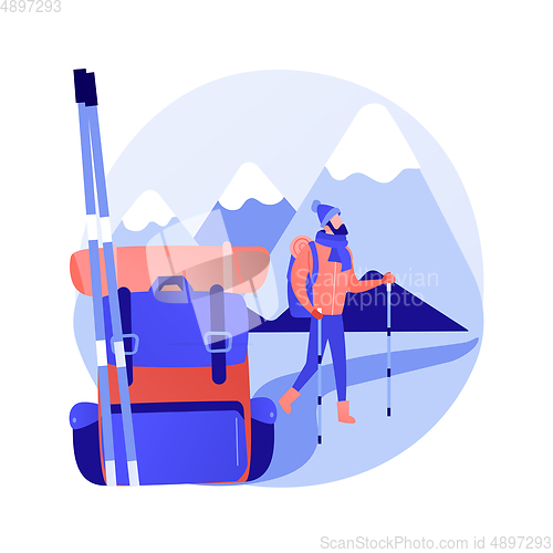 Image of Mountain expedition vector concept metaphor