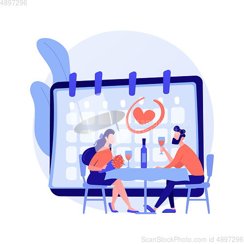 Image of Romantic date vector concept metaphor