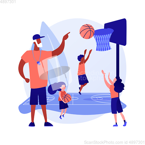 Image of Basketball camp vector concept metaphor