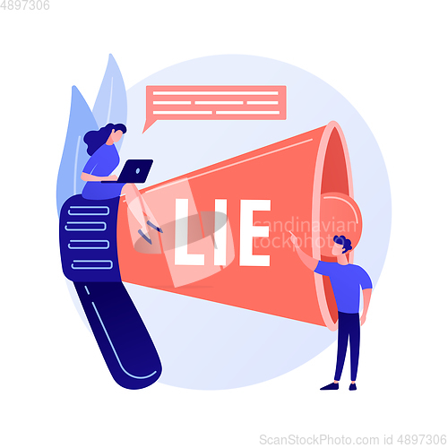 Image of Telling lies vector concept metaphor