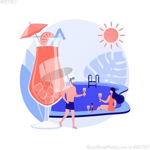 Image of Pool party vector concept metaphor