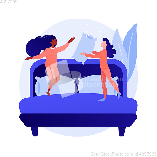 Image of Pajama party vector concept metaphor