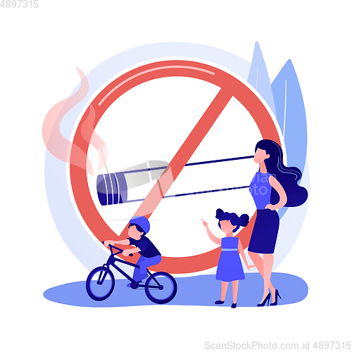 Image of Smoke free zone vector concept metaphor