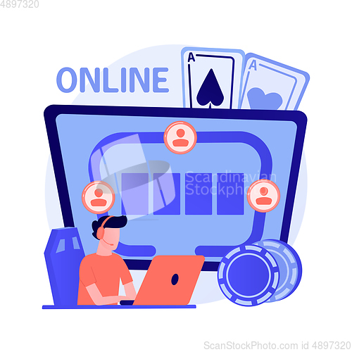 Image of Online poker vector concept metaphor