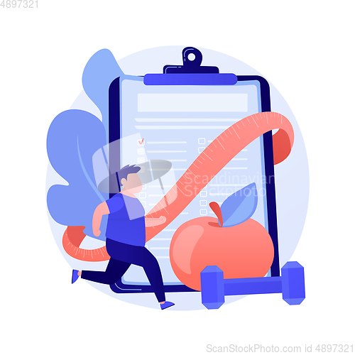 Image of Workout plan vector concept metaphor