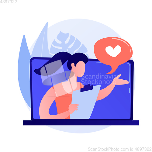 Image of Online dating website vector concept metaphor