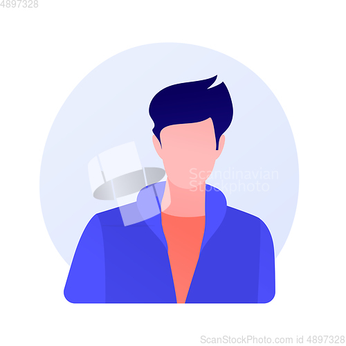 Image of Young man full face portrait vector concept metaphor