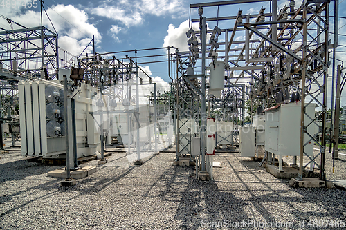 Image of Electric High-voltage power substation
