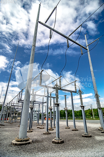Image of Electric High-voltage power substation