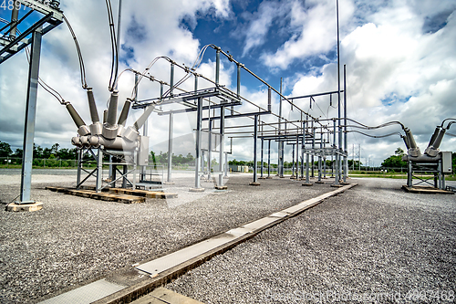 Image of Electric High-voltage power substation