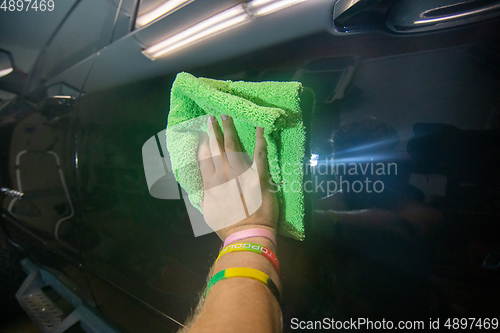Image of Auto detailing on carwash service, restore the paint of vehicle