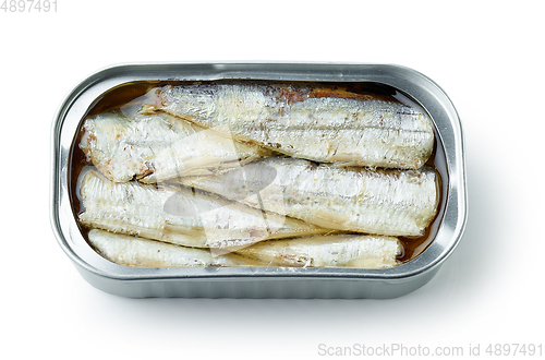 Image of open sardines can