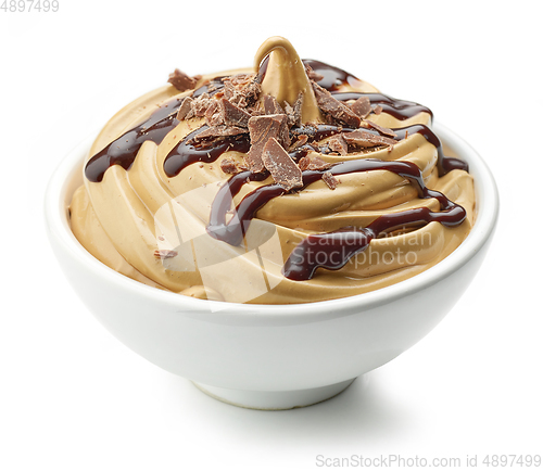 Image of whipped caramel and coffee mousse dessert