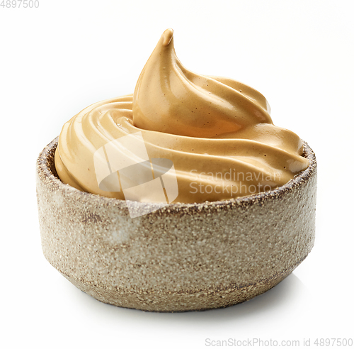 Image of bowl of whipped caramel coffee cream