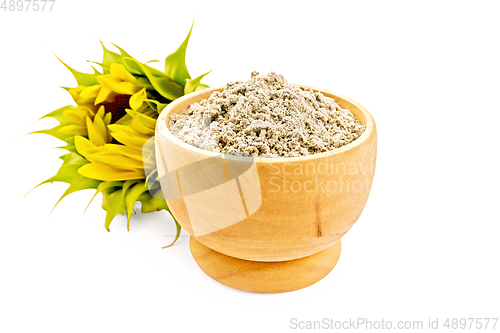 Image of Flour sunflower in bowl with flower