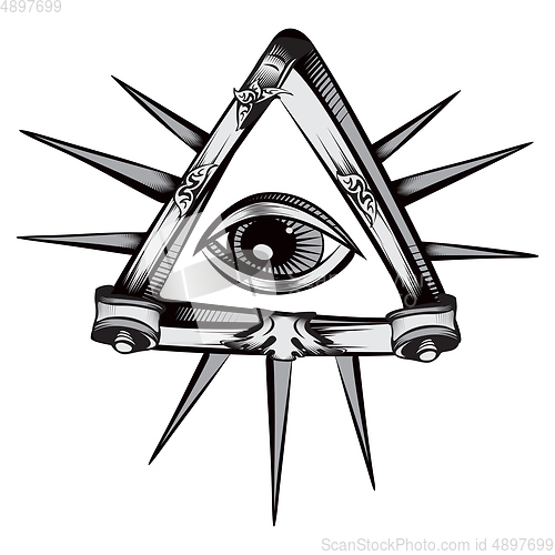 Image of Decorative All seeing eye mystic symbol